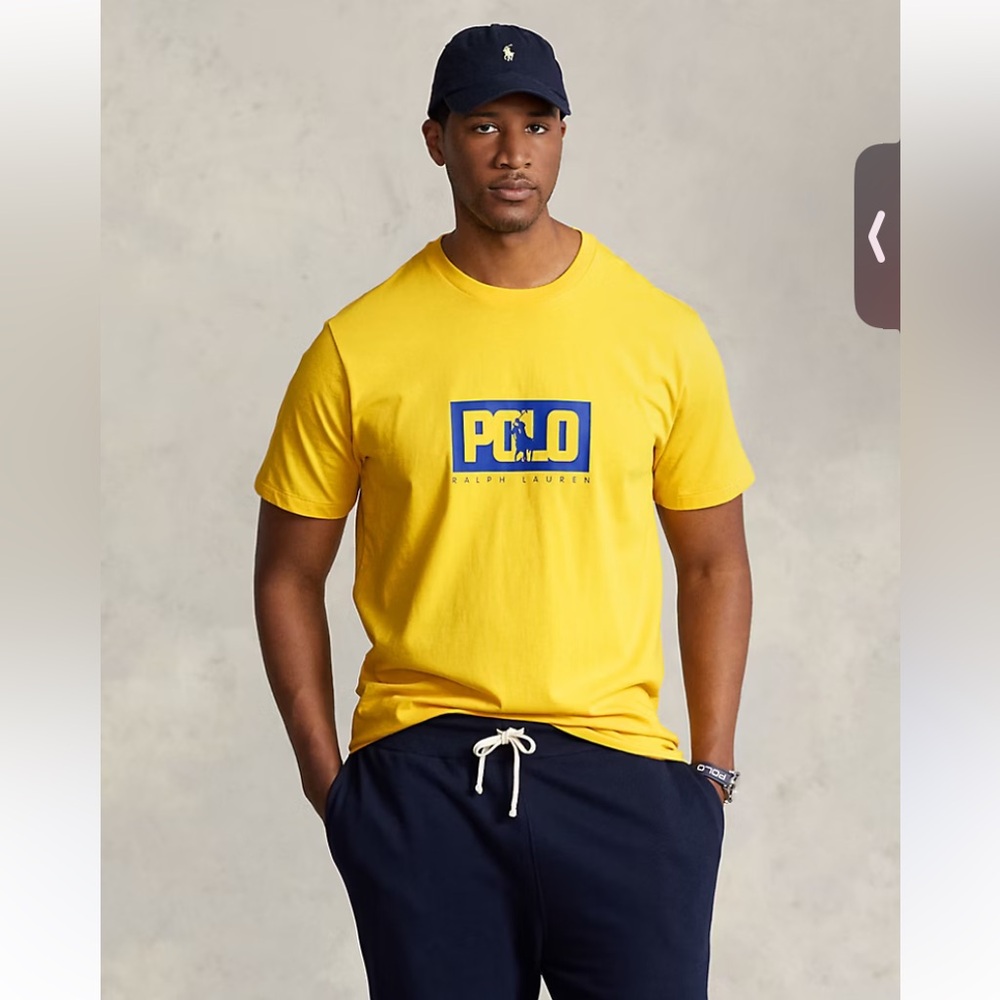 Ralph Lauren Yellow Short Sleeve Tee Vibrant Cotton Crew